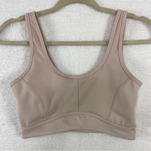 Allfenix ecru cream rise contour yoga sports bra. Size medium